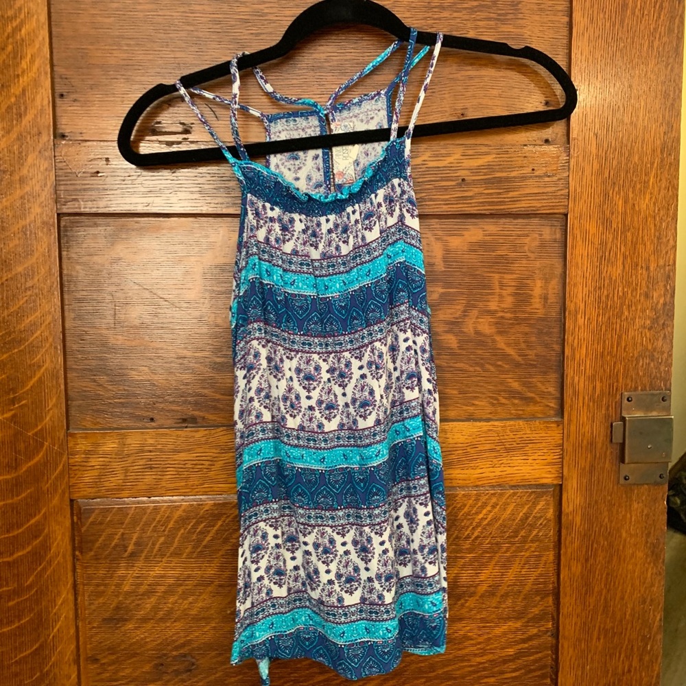 Blue flowly top (professional or casual!)